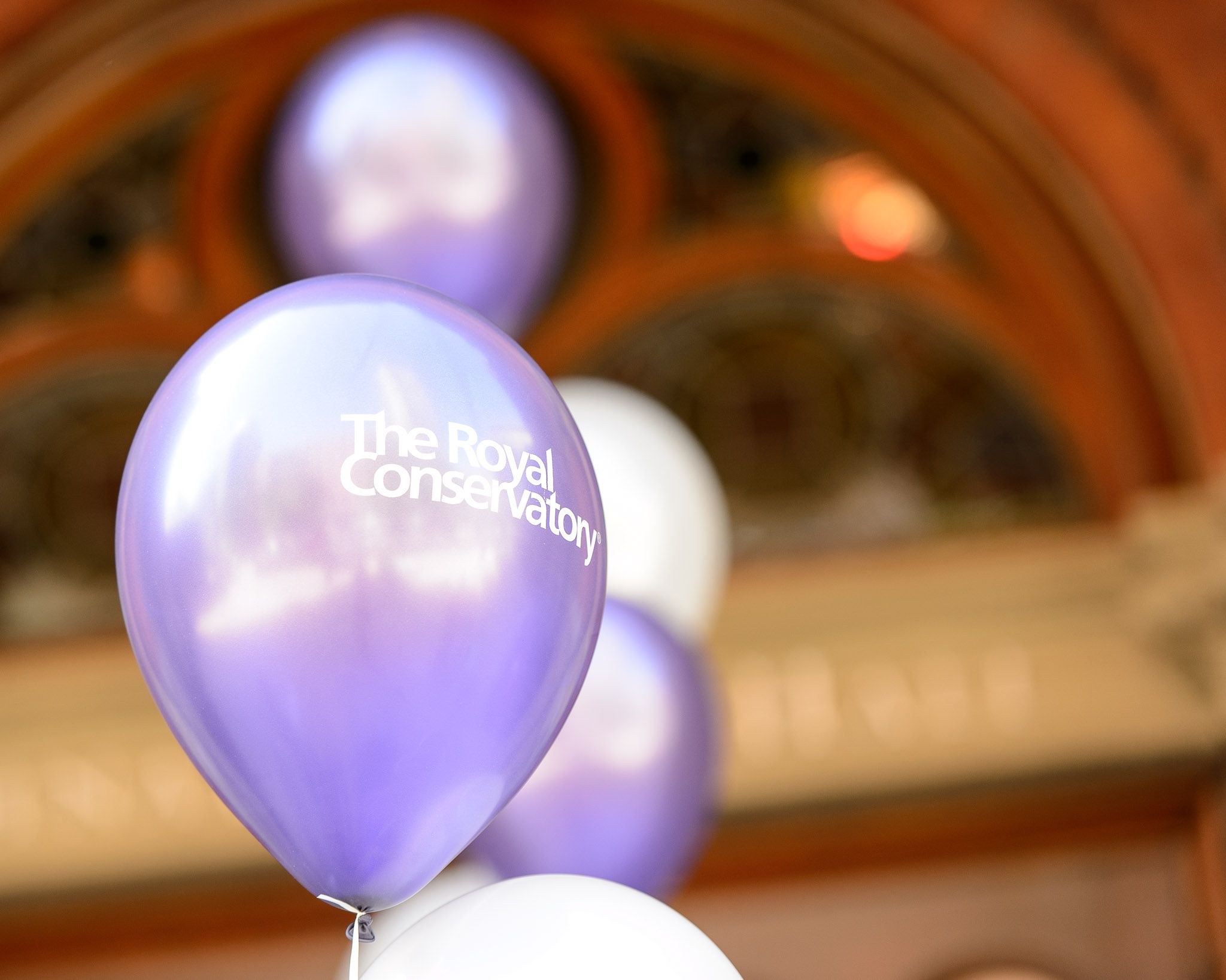 balloons with The Royal Conservatory logo