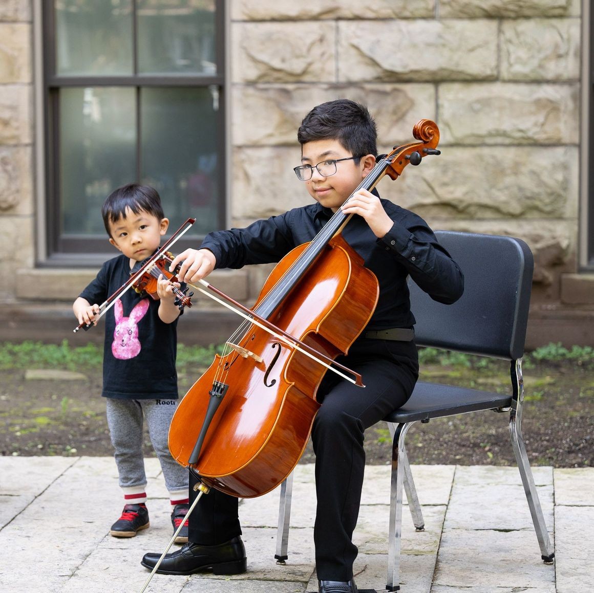 Two students at the Playathon