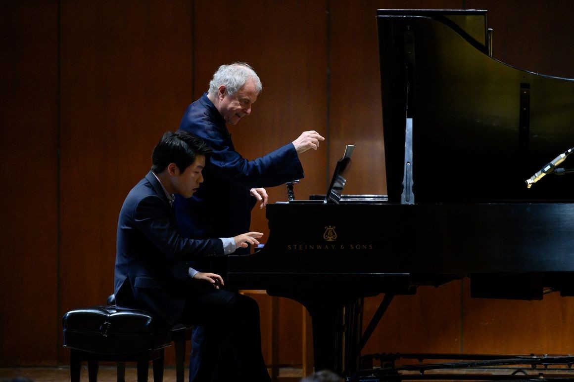 2019 GGS master class with student Sae Yoon Chon (ADP ‘21) and world-renowned pianist, conductor, pedagogue and lecturer Sir András Schiff