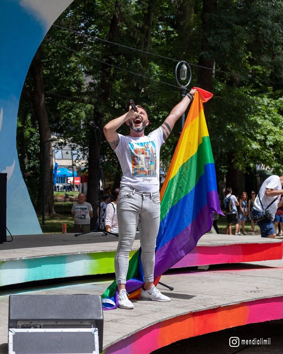 Vasil Garvanliev opening Skopje Pride, June 26, 2021