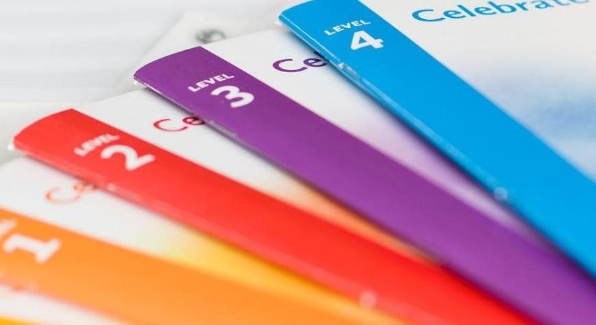 stack of educational books