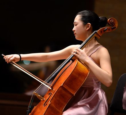 girl playing cello